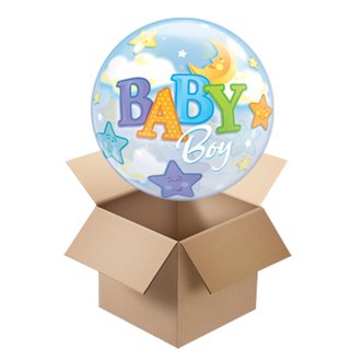 Baby Boy Bubble gefüllt mit Ballongas