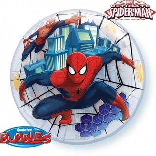 Spiderman Bubble mit Wolkenkratzern