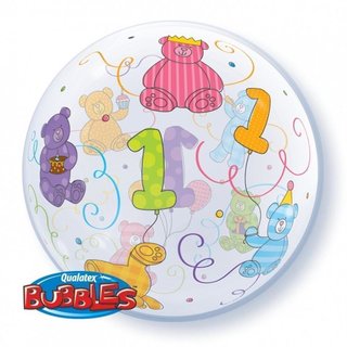 1. Geburtstag Bubble - gefüllt mit Ballongas