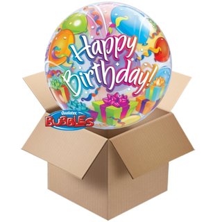 Happy Birthday Bubbles Nr.3 - gefüllt mit Ballongas