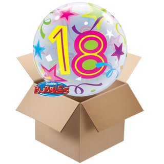 18 Geburtstag Bubble - gefüllt mit Ballongas